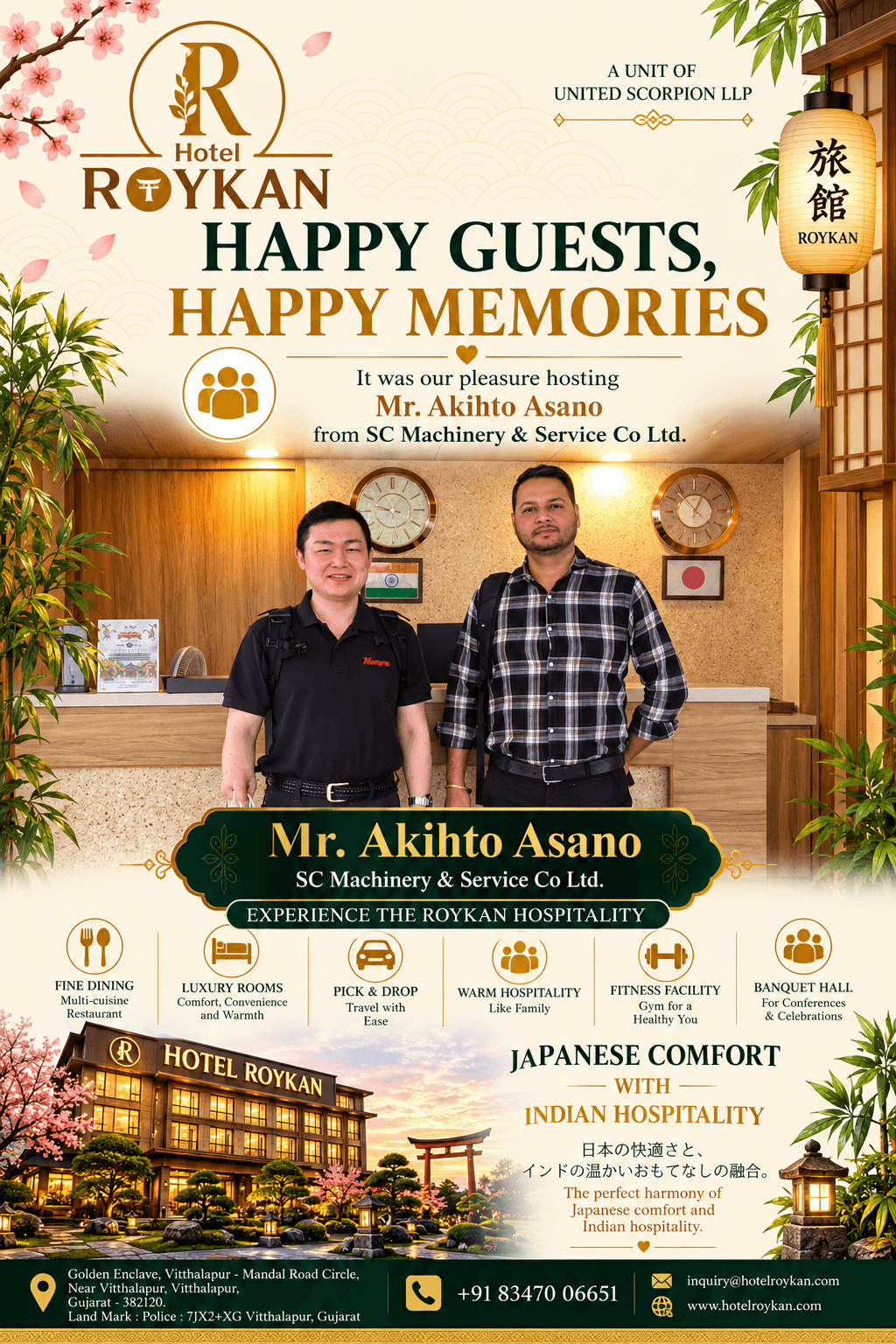 Guest testimonial from Scorpion Ryokan